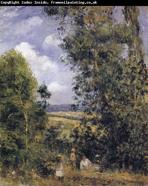 Camille Pissarro Resting beneath the trees,Pontoise